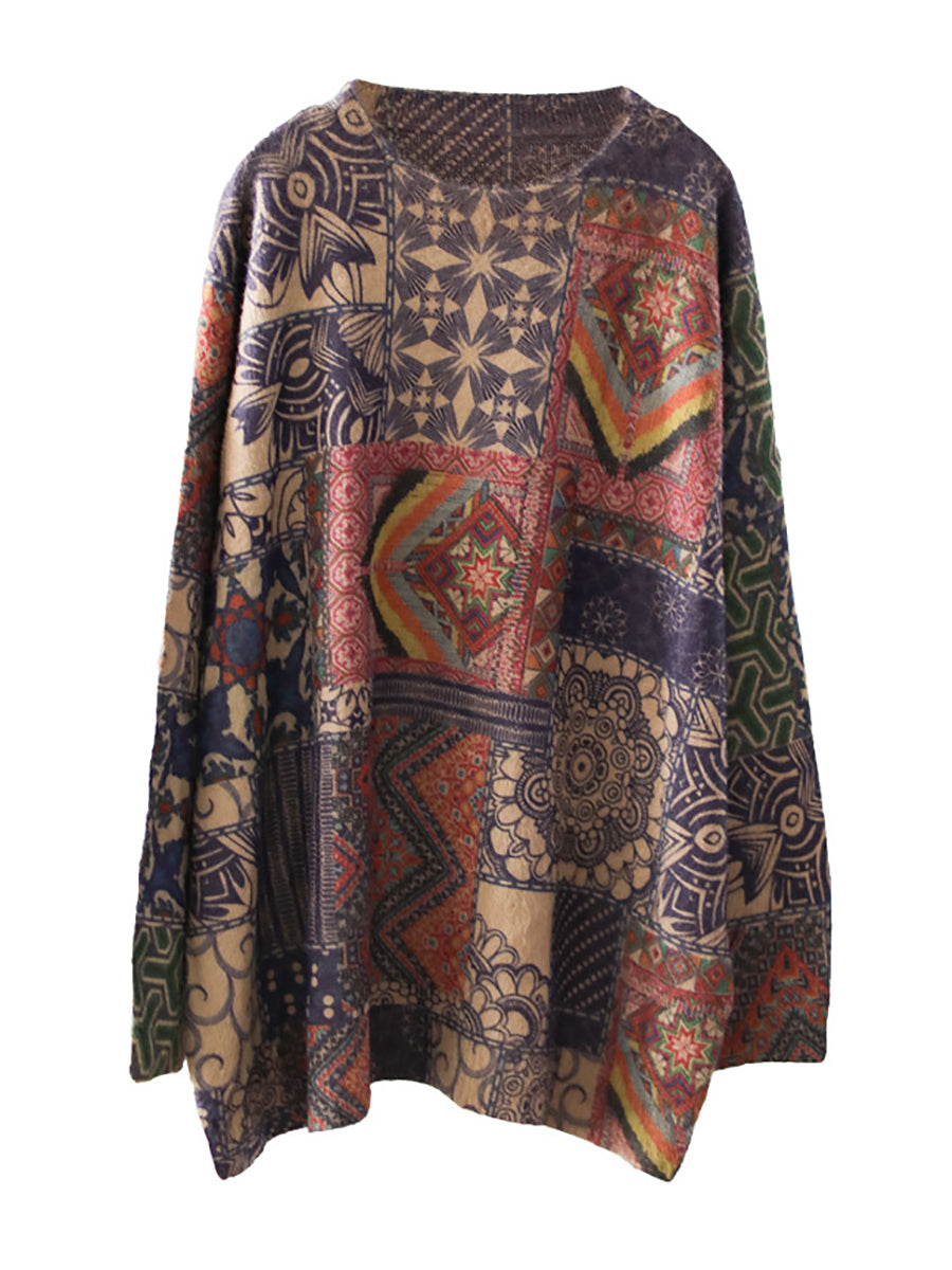 Dossena - Maglione Donna Taglia Plus Stile Retrò
