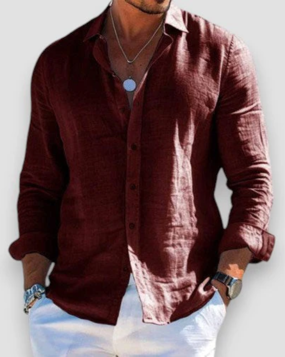 Rinaldino - Camicia Casual Elegante Uomo Moderna Versatile