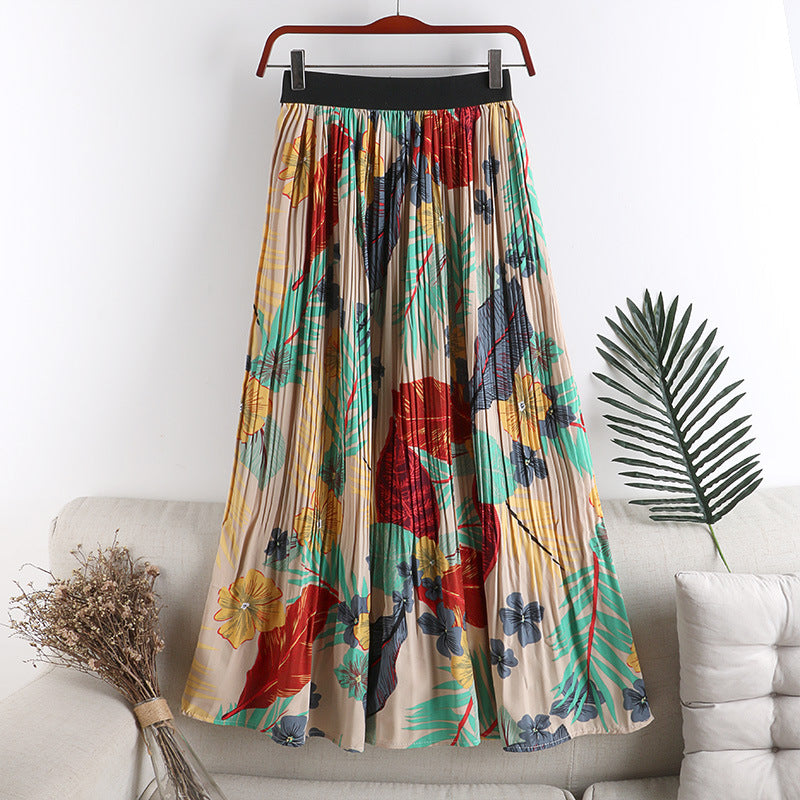 Pina – Gonna a Pieghe in Chiffon con Stampa Donna