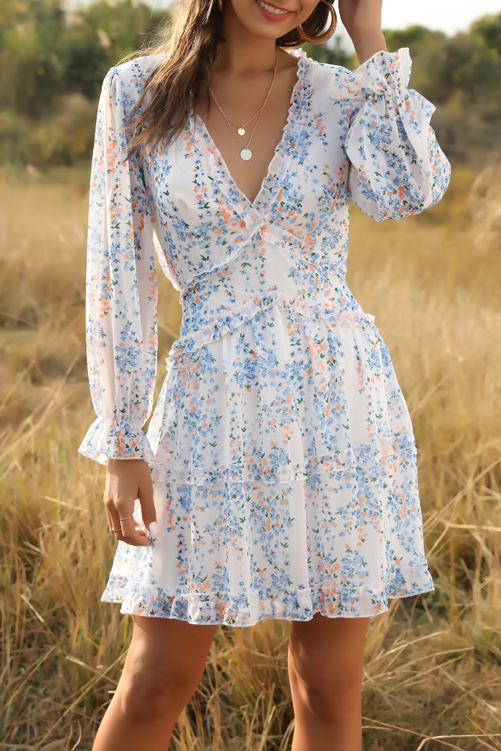 Jole – Abito In Stile Bohemien Con Volant E Linea Leggera
