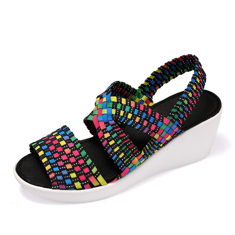 Violetta - Sandali donna zeppa platform traspiranti eleganti