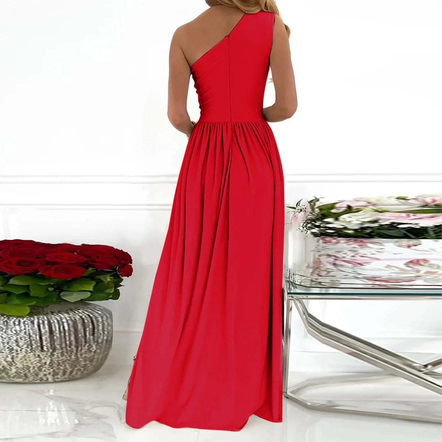 Mariacarla – Abito Monospalla Elegante Donna per Occasioni Speciali