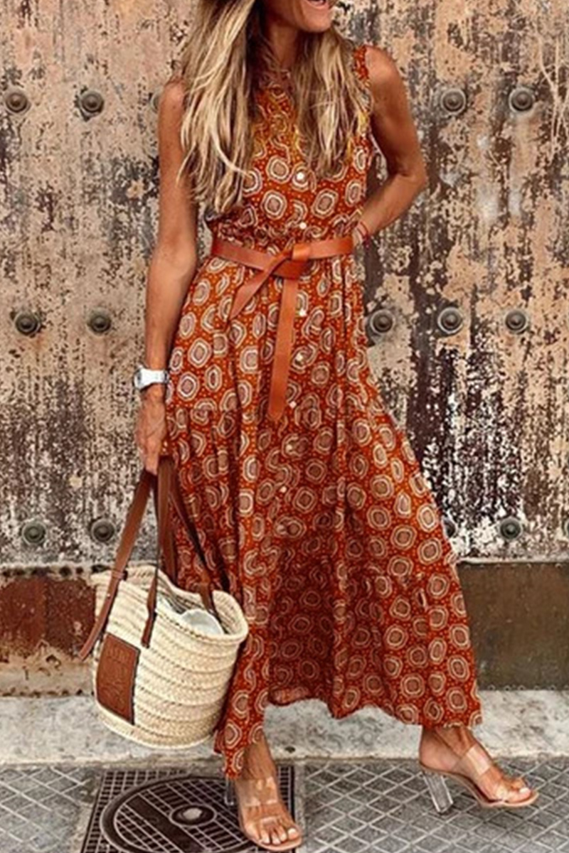 Teresa - Abito A Line Pois Collo Mandarin Elegante