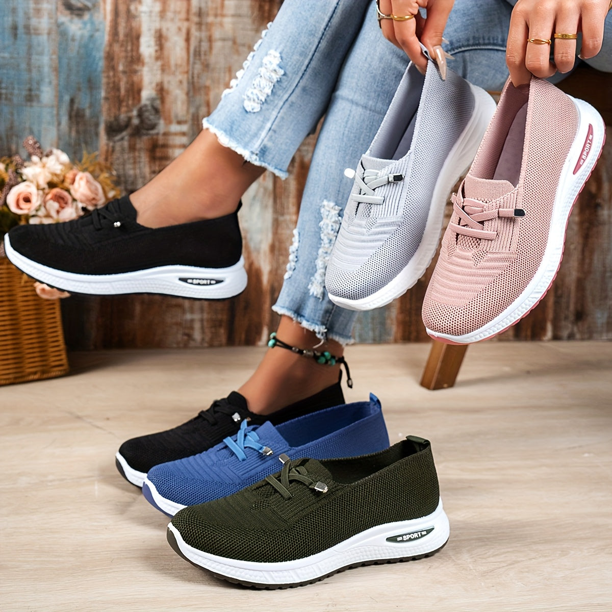 Natalina - Sneaker Donna Leggera Suola Morbida Moderna