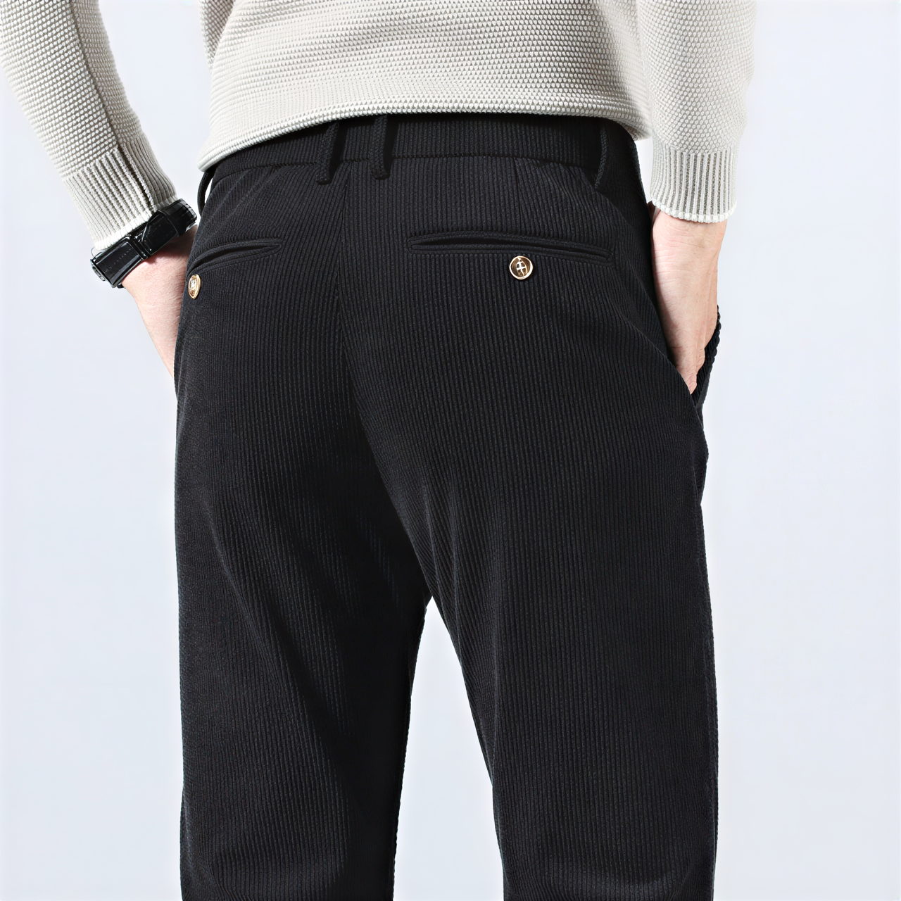 Carlo – Pantaloni Dal Taglio Dritto Classico Per Casual E Business