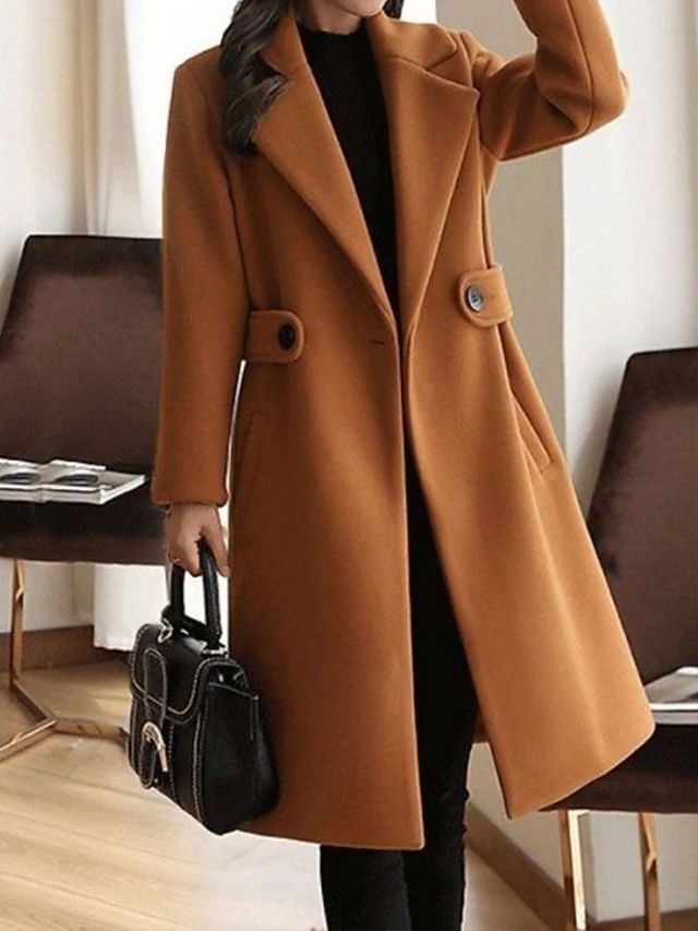 Katia - Cappotto Lungo Donna Doppio Petto con Cintura