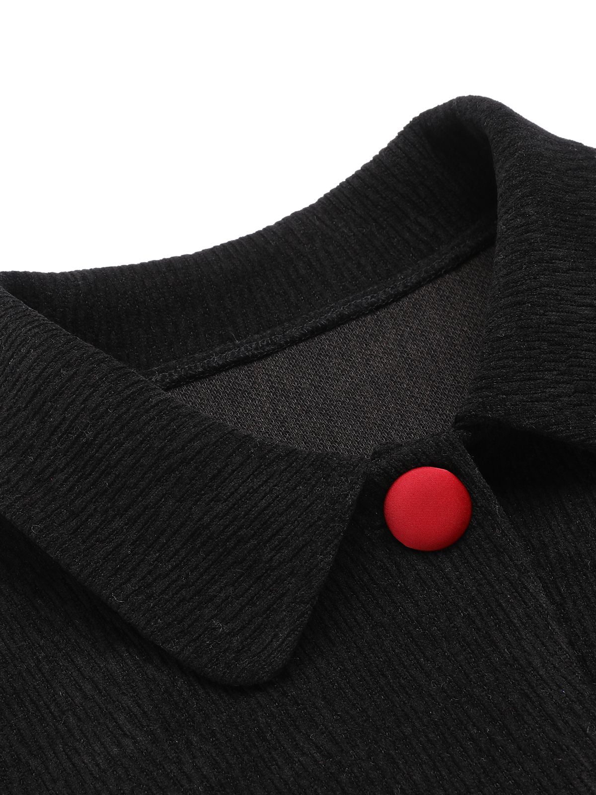 Evelina - Giacca corta nera in maglia strutturata