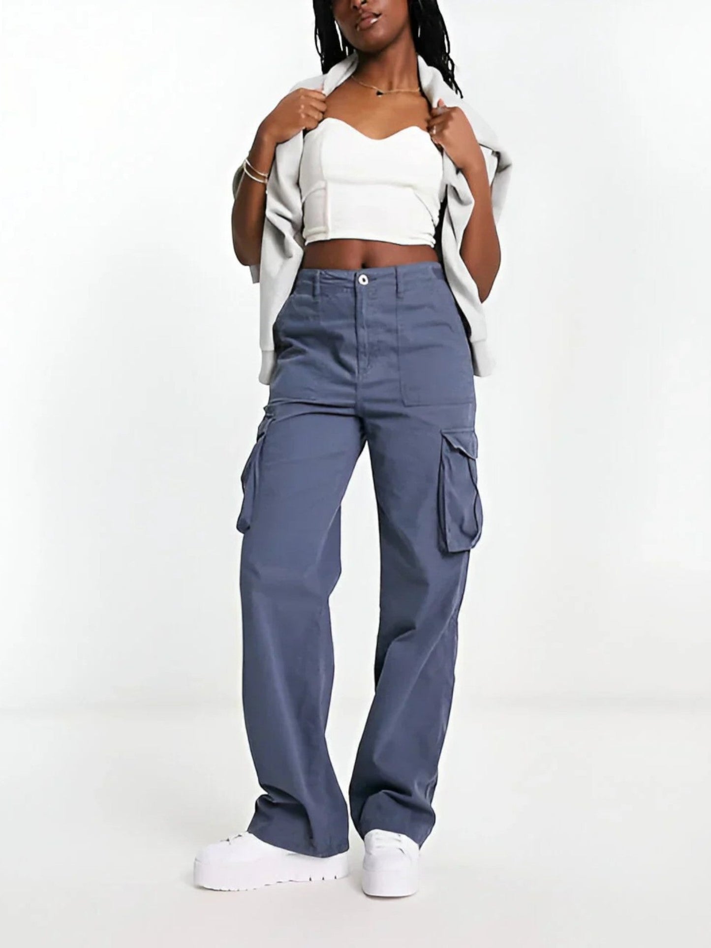 Vittoria - Pantaloni Cargo Casual da Donna dal Taglio Moderno