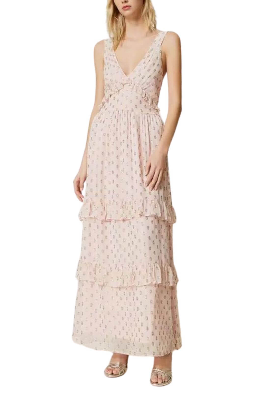 Quinoria - Abito Lungo Twinset Donna Fantasia Pois Elegante