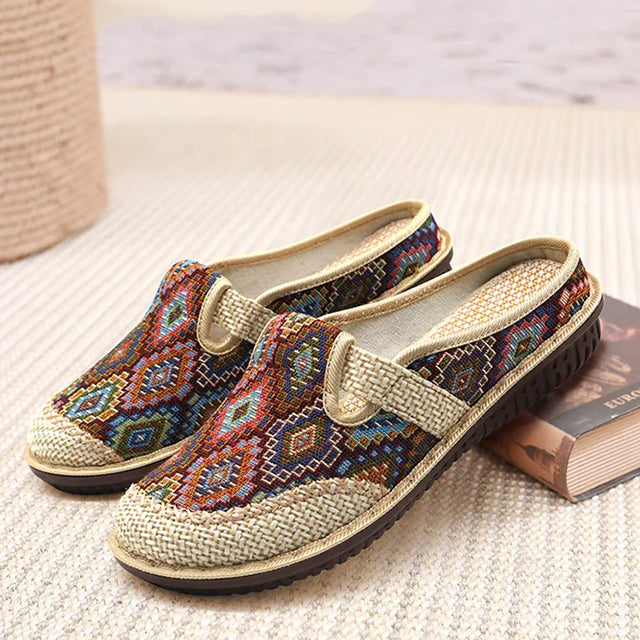 Lucrezia – Pantofole Ortopediche Stile Etnico Donna Comfort