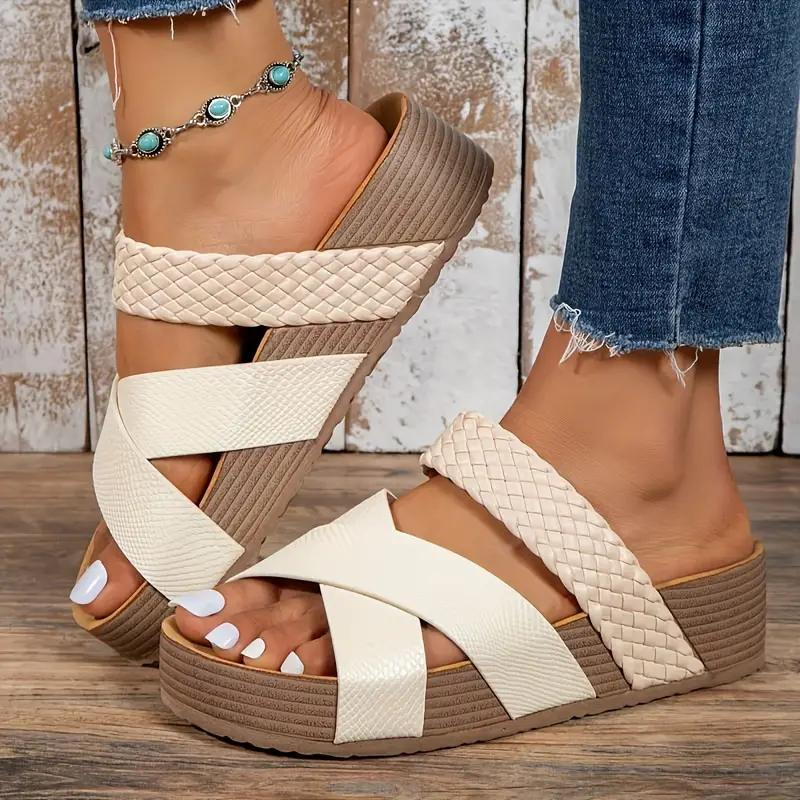 Olga – Sandali Platform Intrecciati Stile Estivo Casual