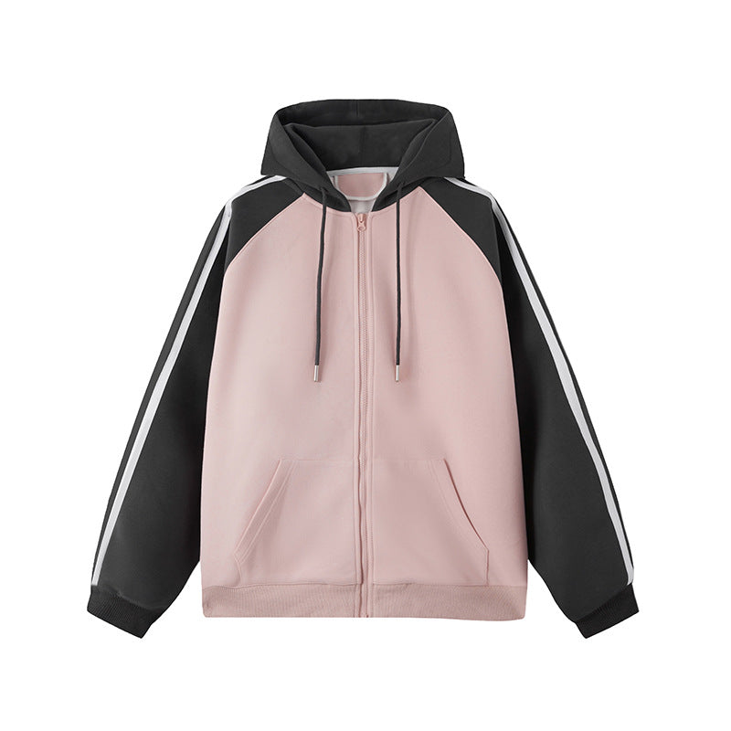 Fabiola - Cardigan con Cappuccio a Contrasto Retrò Donna