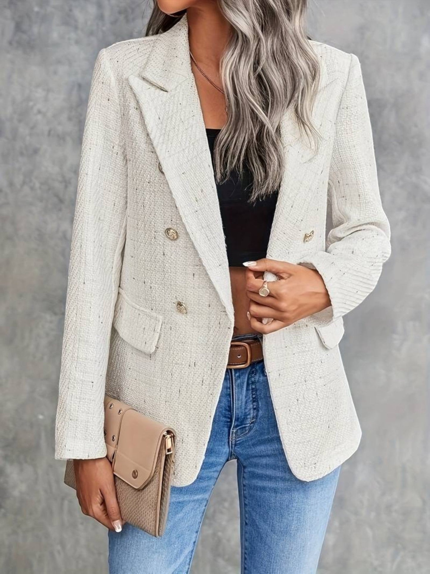 Undina – Blazer Elegante con Texture Raffinata Donna