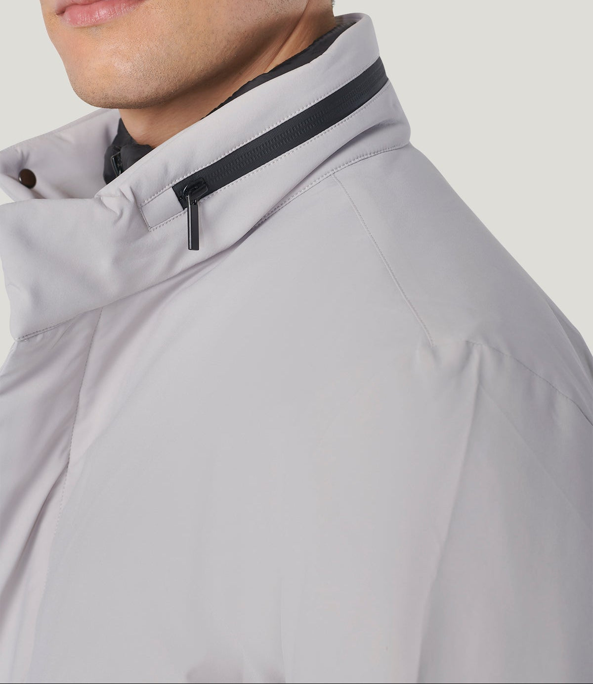 Karl - Giaccone Uomo Grigio Chiaro con Inserto