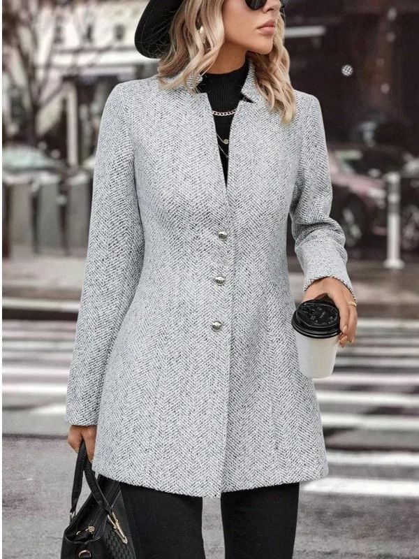 Claudia – Cappotto Lungo Doppio Petto con Bottoni Invernale