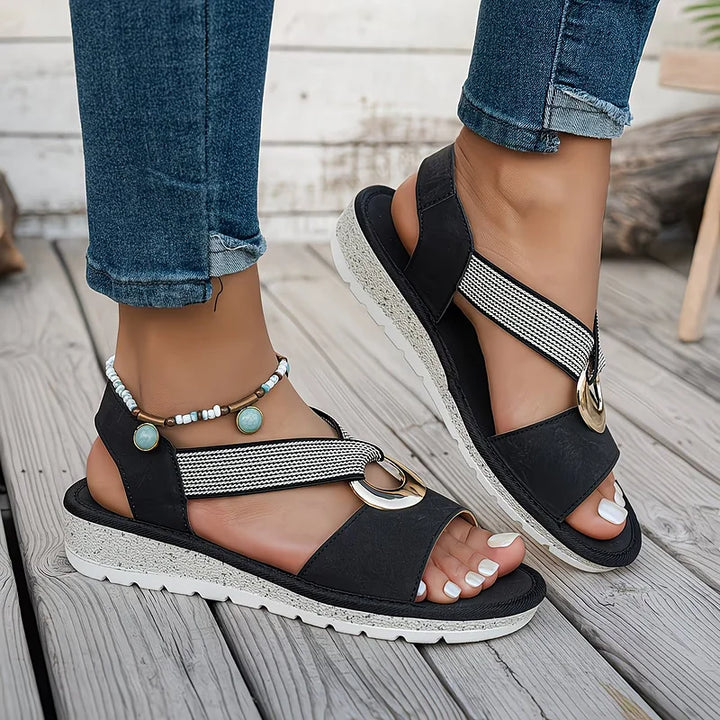 Nunziatina - Sandali Donna Bassi Comodi Stile Elegante