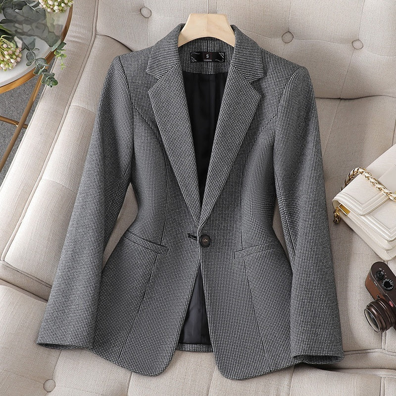 Stefania – Blazer Pied-De-Poule Con Chiusura A Bottone