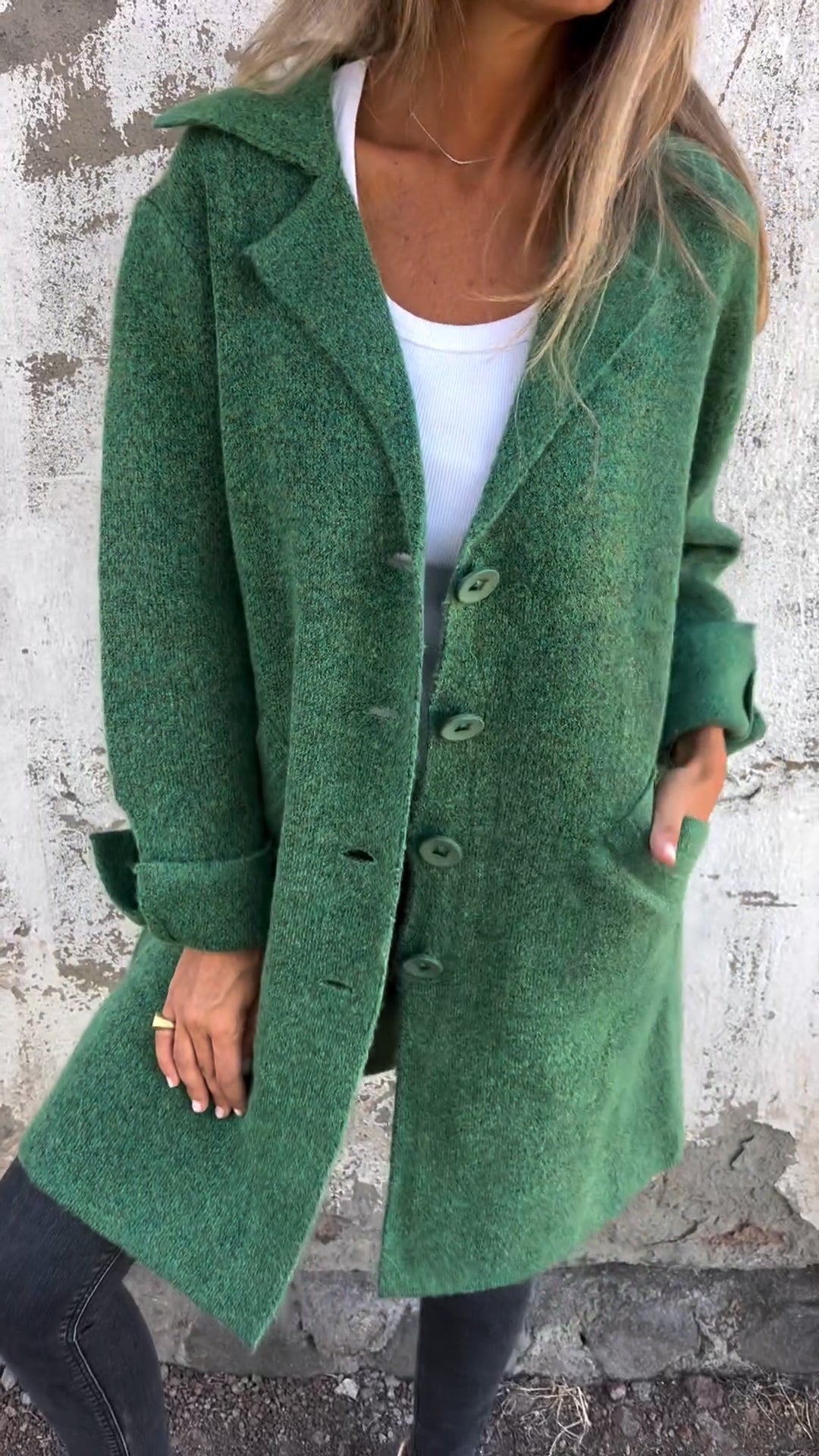 Cecilia – Cappotto Donna Lungo in Maglia Elegante