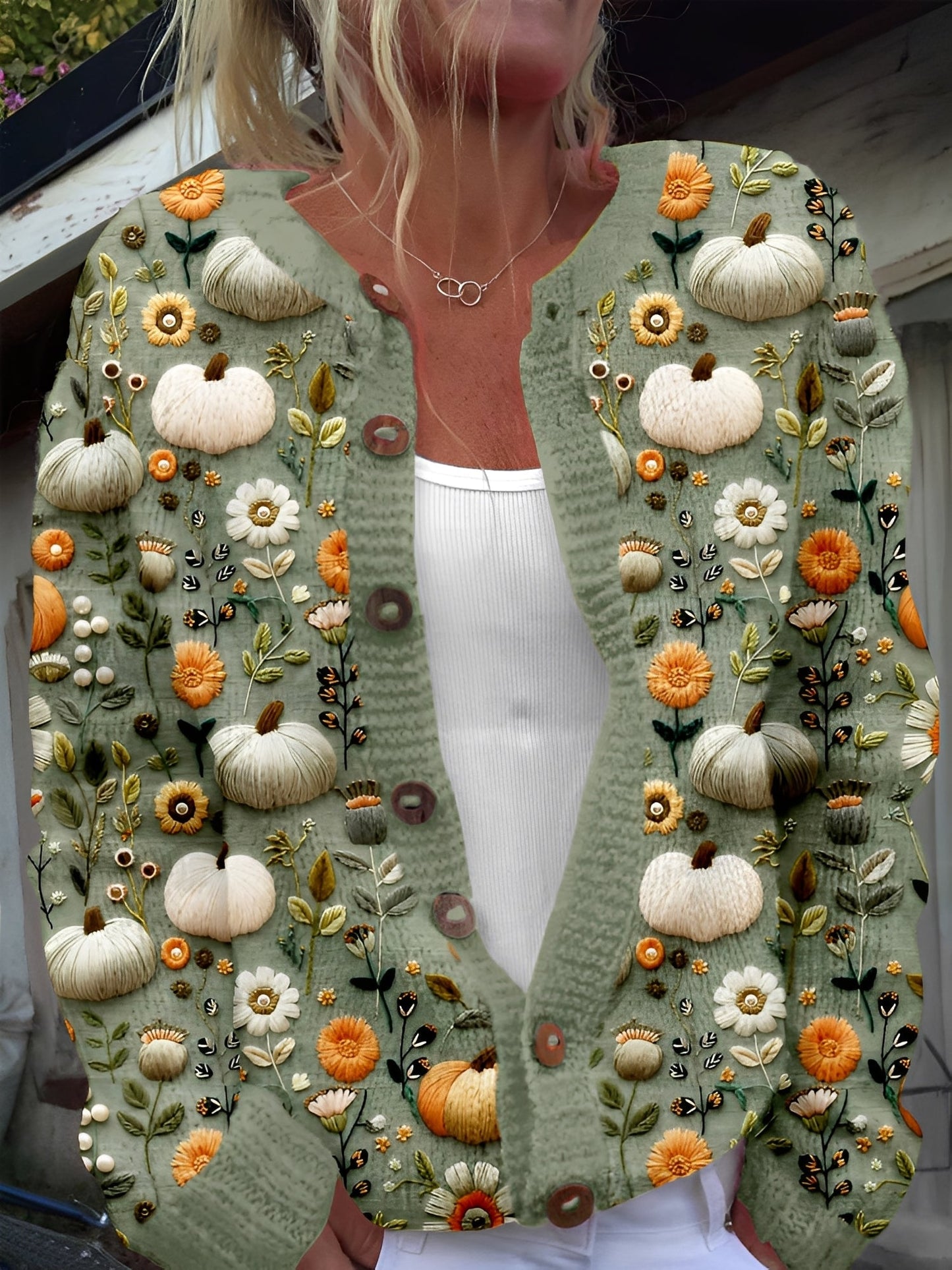 Imelda - Cardigan floreale dal design femminile e sofisticato