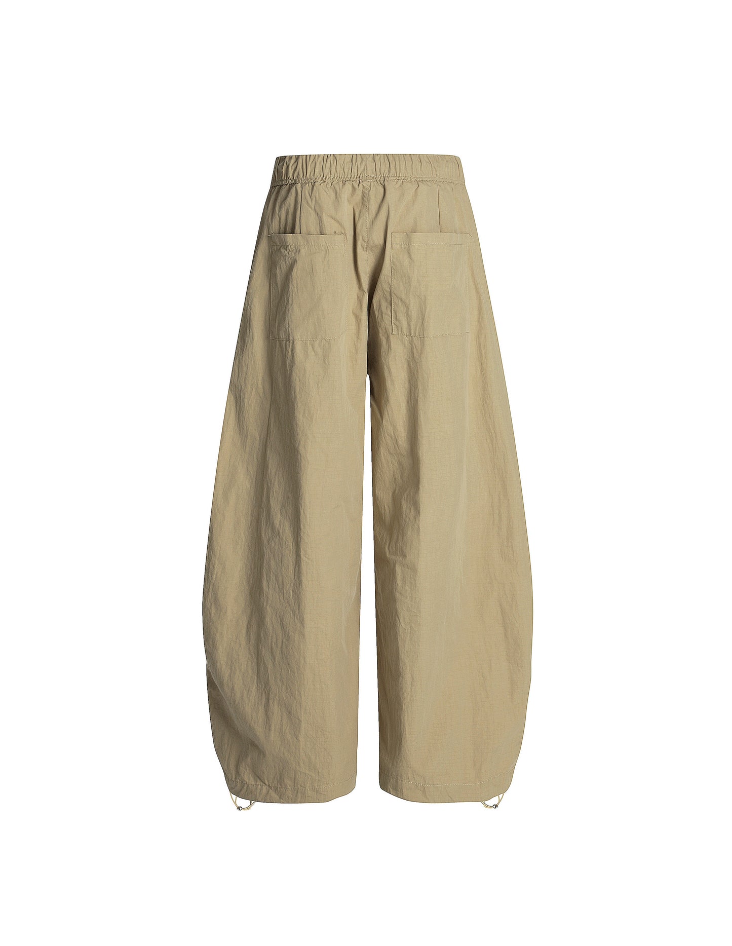Pietrina - Pantaloni Wide Leg Barrel Plissé Vita Coulisse