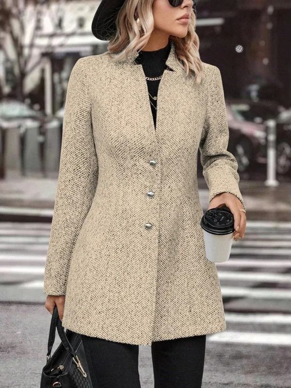 Claudia – Cappotto Lungo Doppio Petto con Bottoni Invernale