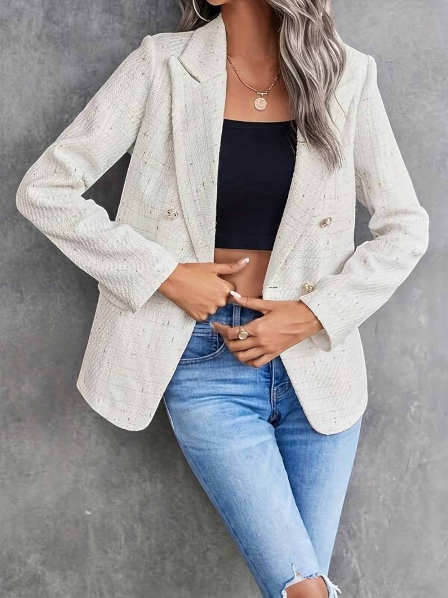 Veronica - Blazer Elegante da Donna con Texture Sofisticata
