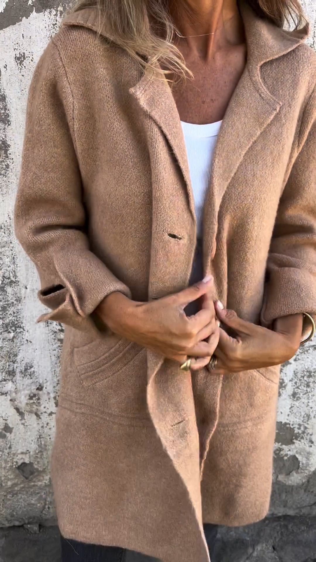 Cecilia – Cappotto Donna Lungo in Maglia Elegante