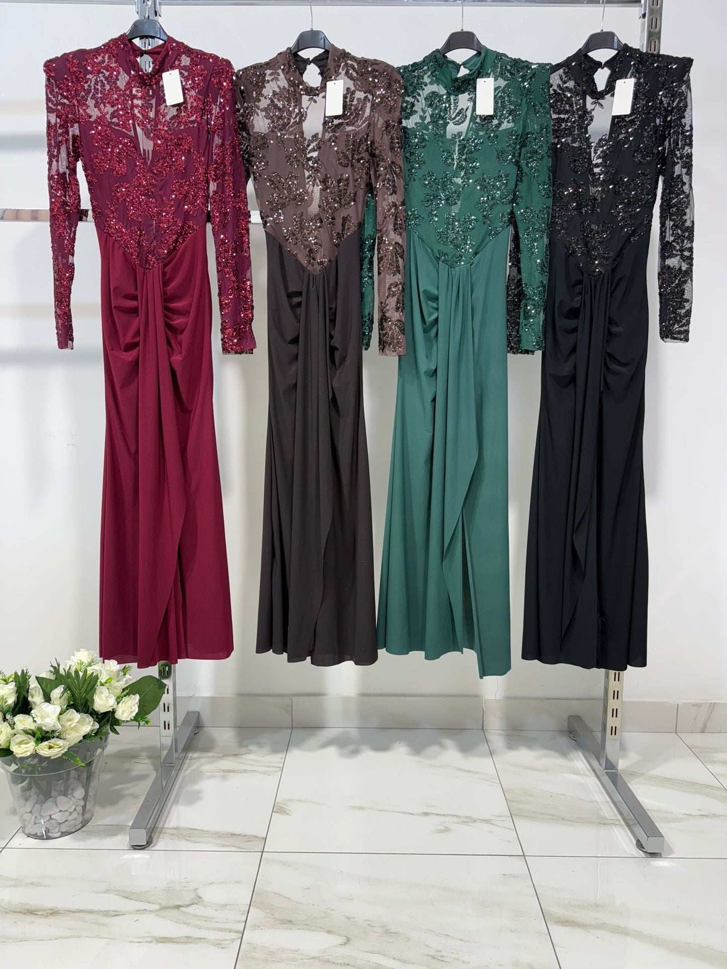 Delia - Abito Cortina Elegante Midi Donna