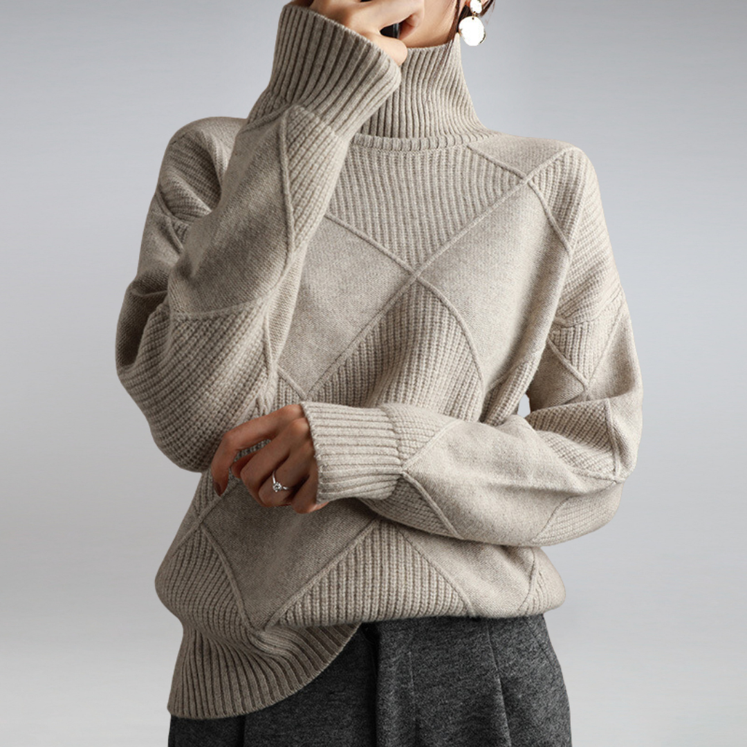Arcangela - Maglione dolcevita in cashmere da donna