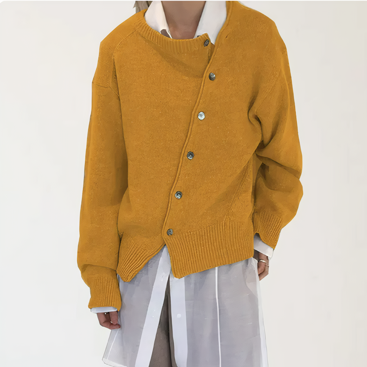 Rosalia - Giacca Avvolgente in Cashmere con Dettagli di Bottoni