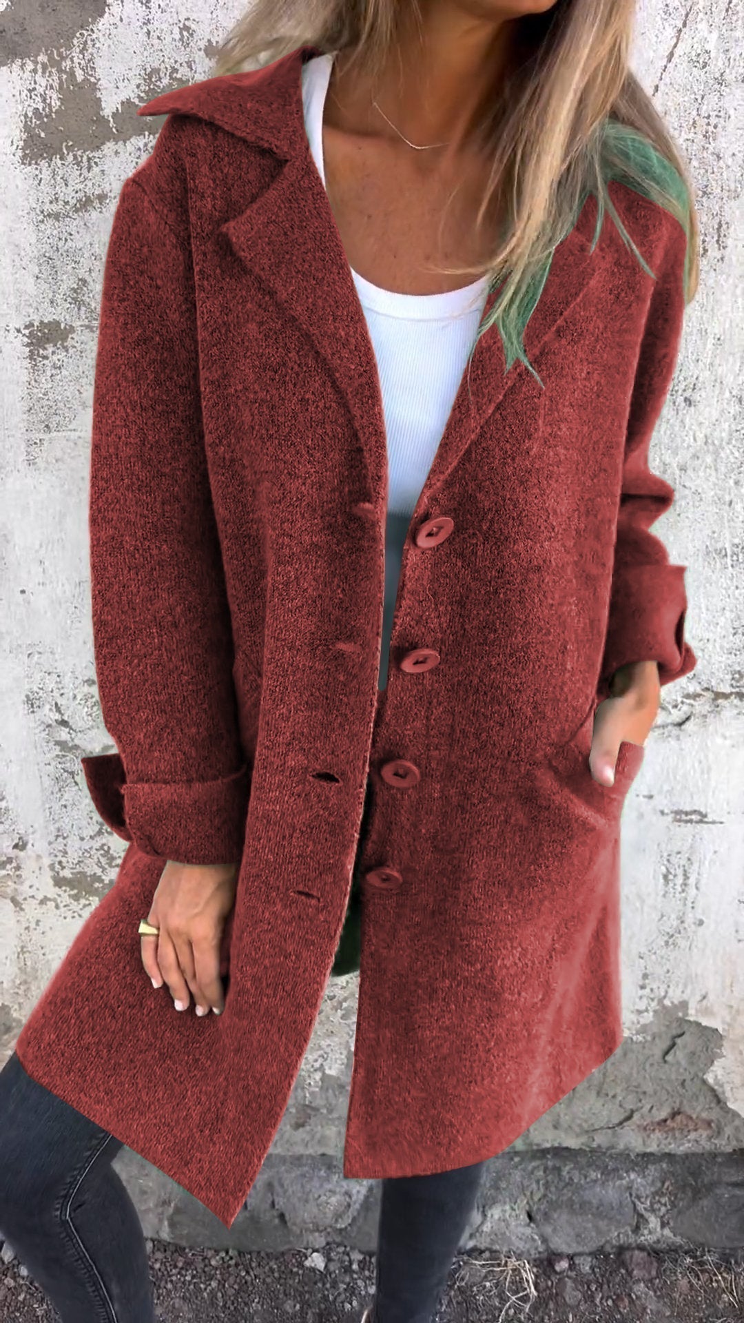 Cecilia – Cappotto Donna Lungo in Maglia Elegante