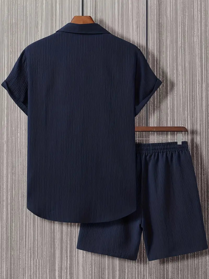 Fausto – Ensemble Coordinato Con Camicia E Pantaloni Corti Per L'Estate
