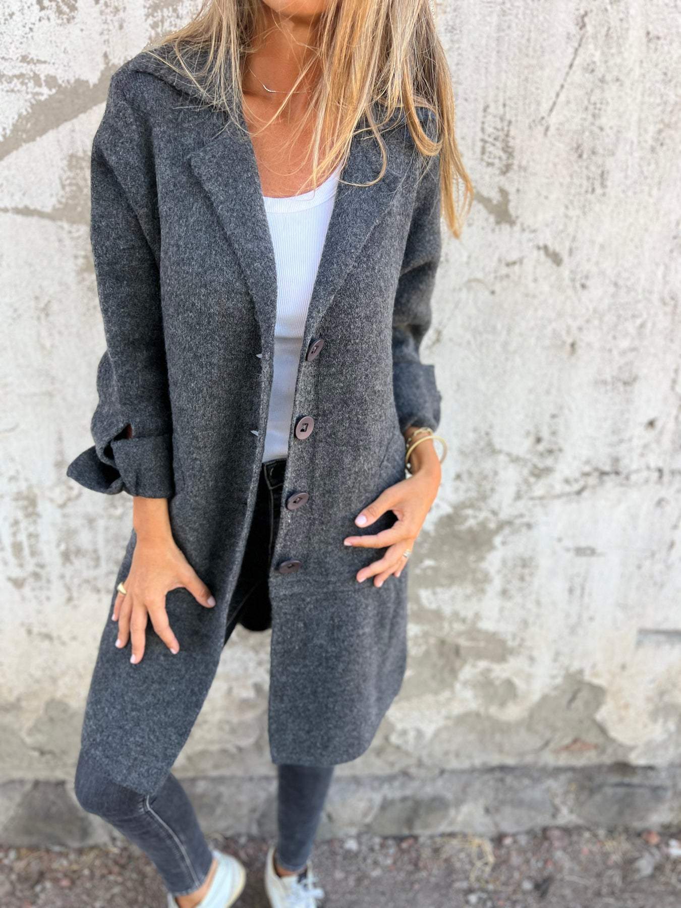 Cecilia – Cappotto Donna Lungo in Maglia Elegante