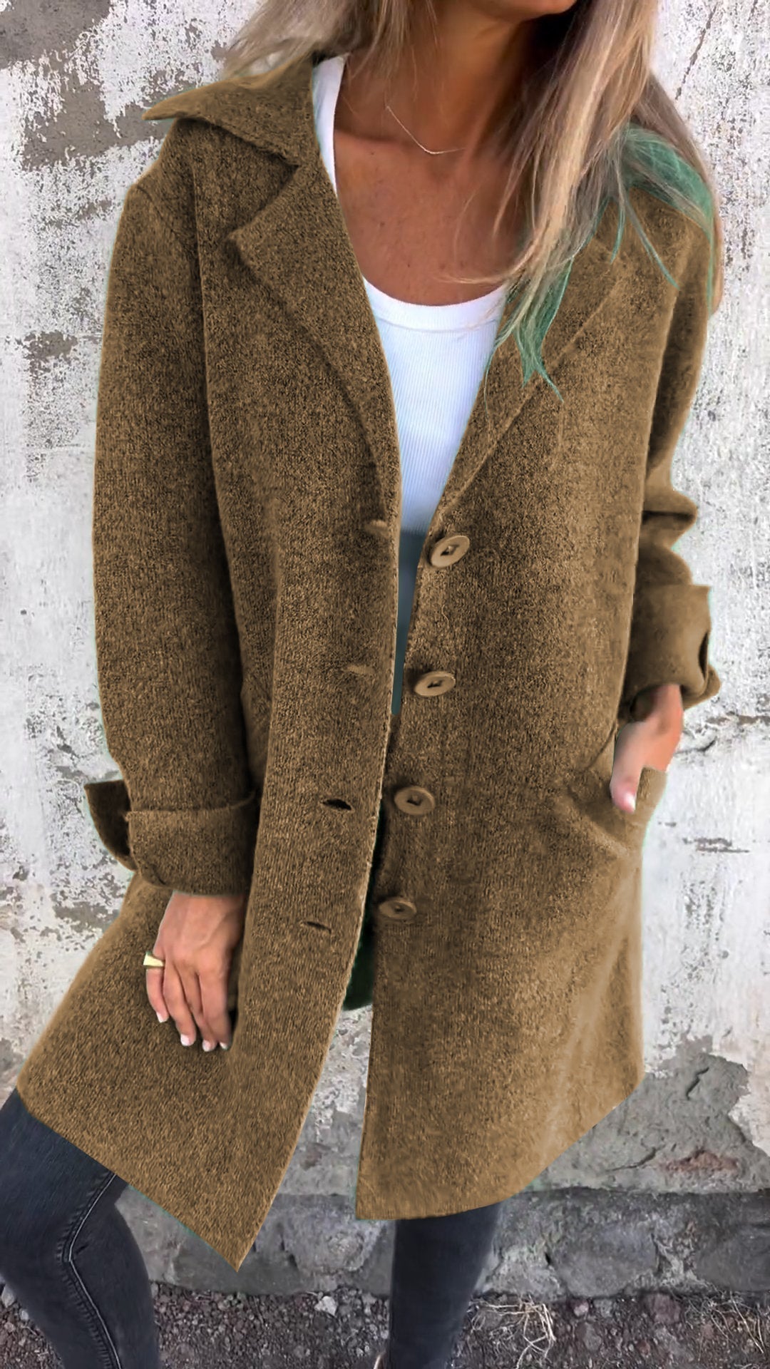 Cecilia – Cappotto Donna Lungo in Maglia Elegante