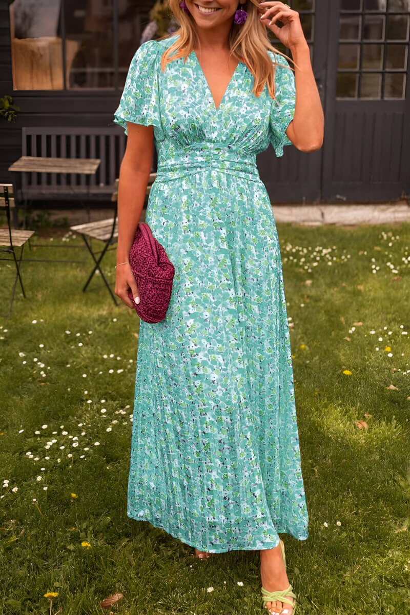 Ofelia – Abito Maxi Elegante Con Scollo A V E Vestibilità Femminile