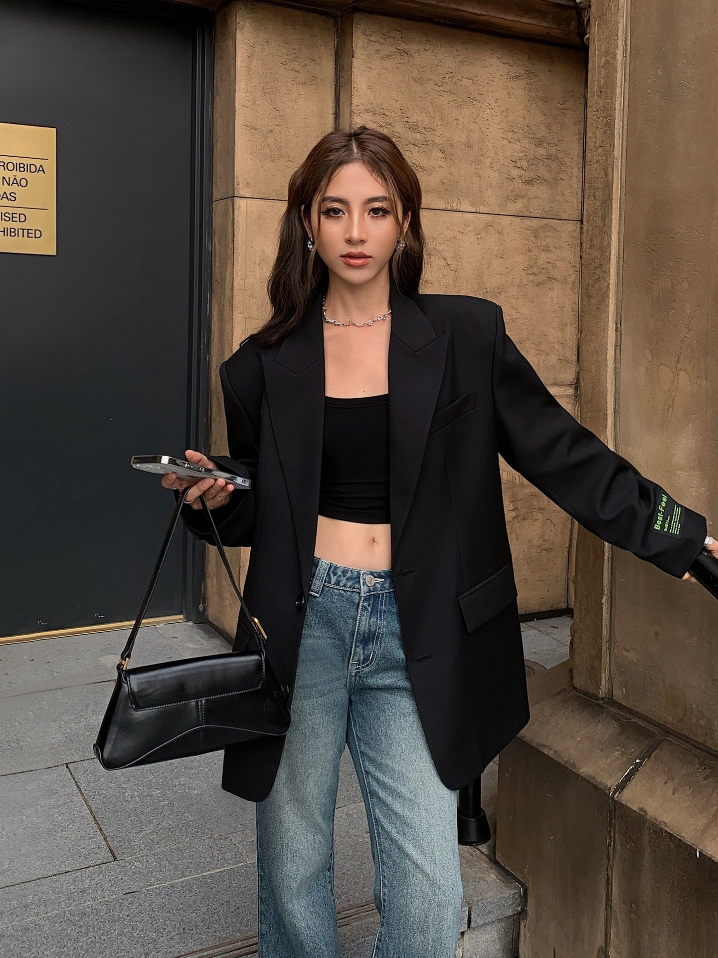 Ines - Blazer ampio in stile classico e senza tempo