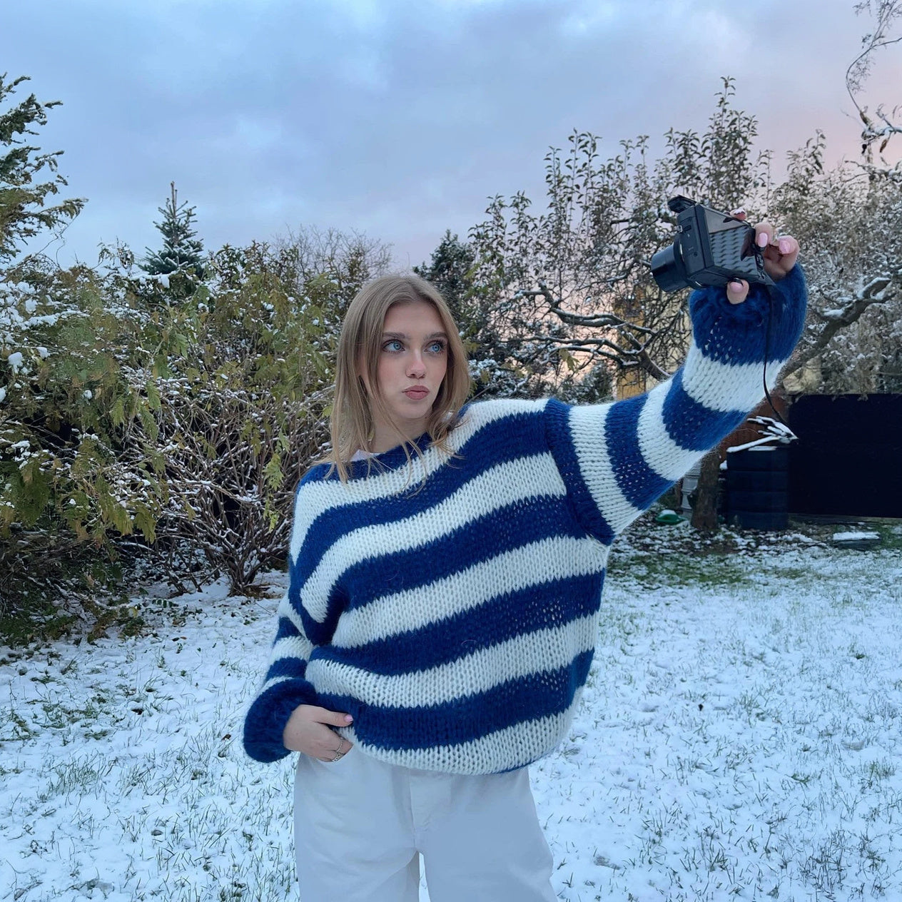 Yvette – Maglione Oversize a Righe Casual Estivo