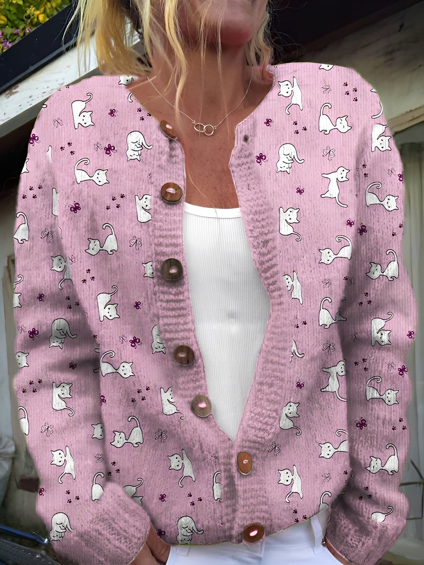 Imelda - Cardigan floreale dal design femminile e sofisticato