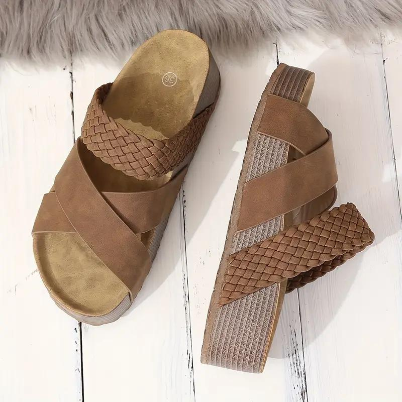 Olga – Sandali Platform Intrecciati Stile Estivo Casual