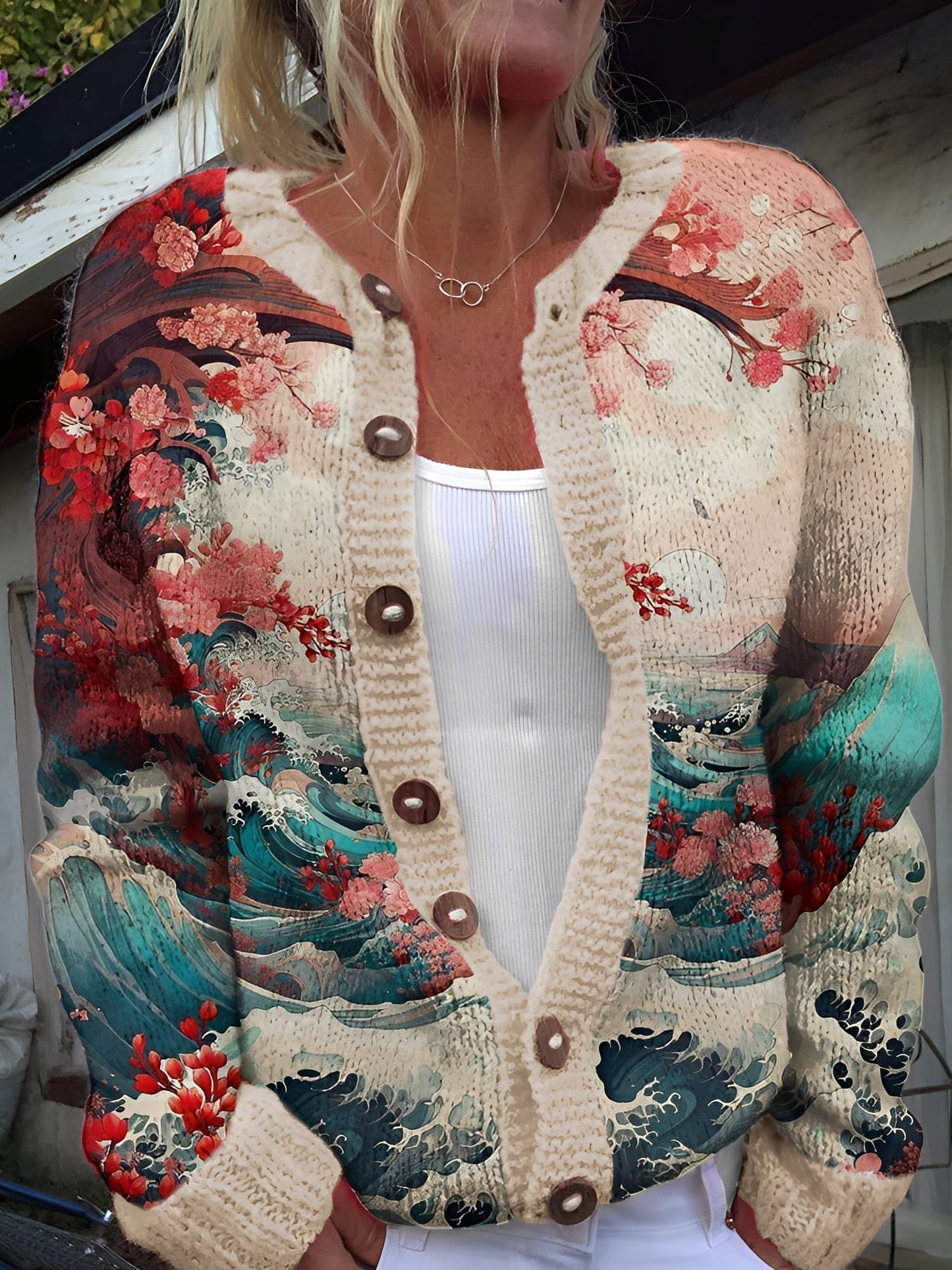 Imelda - Cardigan floreale dal design femminile e sofisticato