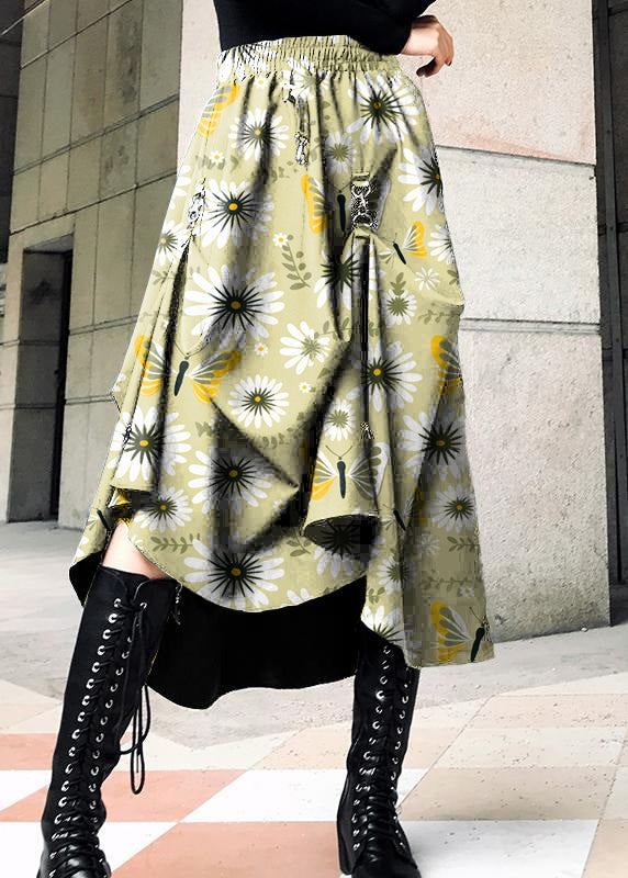 Speranza - Gonna estiva nera asimmetrica in cotone donna
