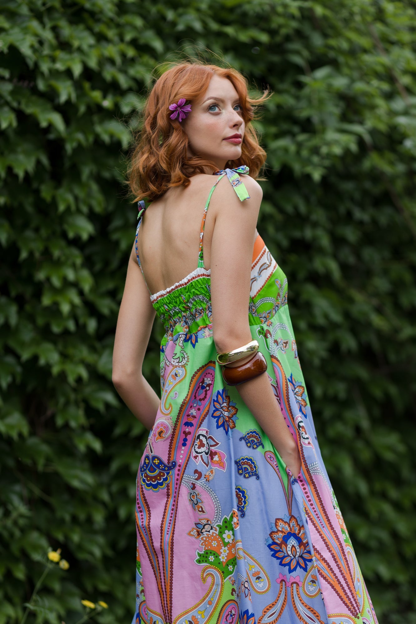 Tecla - Abito lungo stampato elegante da donna
