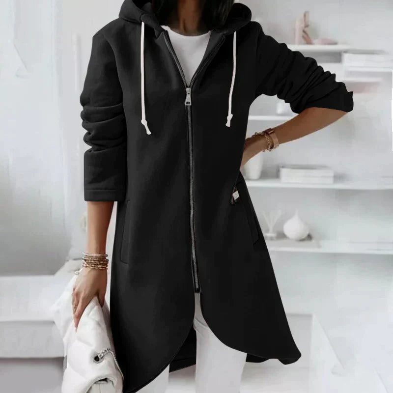 Bice - Felpa lunga con cappuccio e zip
