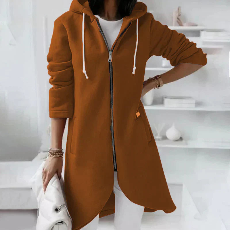 Bice - Felpa lunga con cappuccio e zip