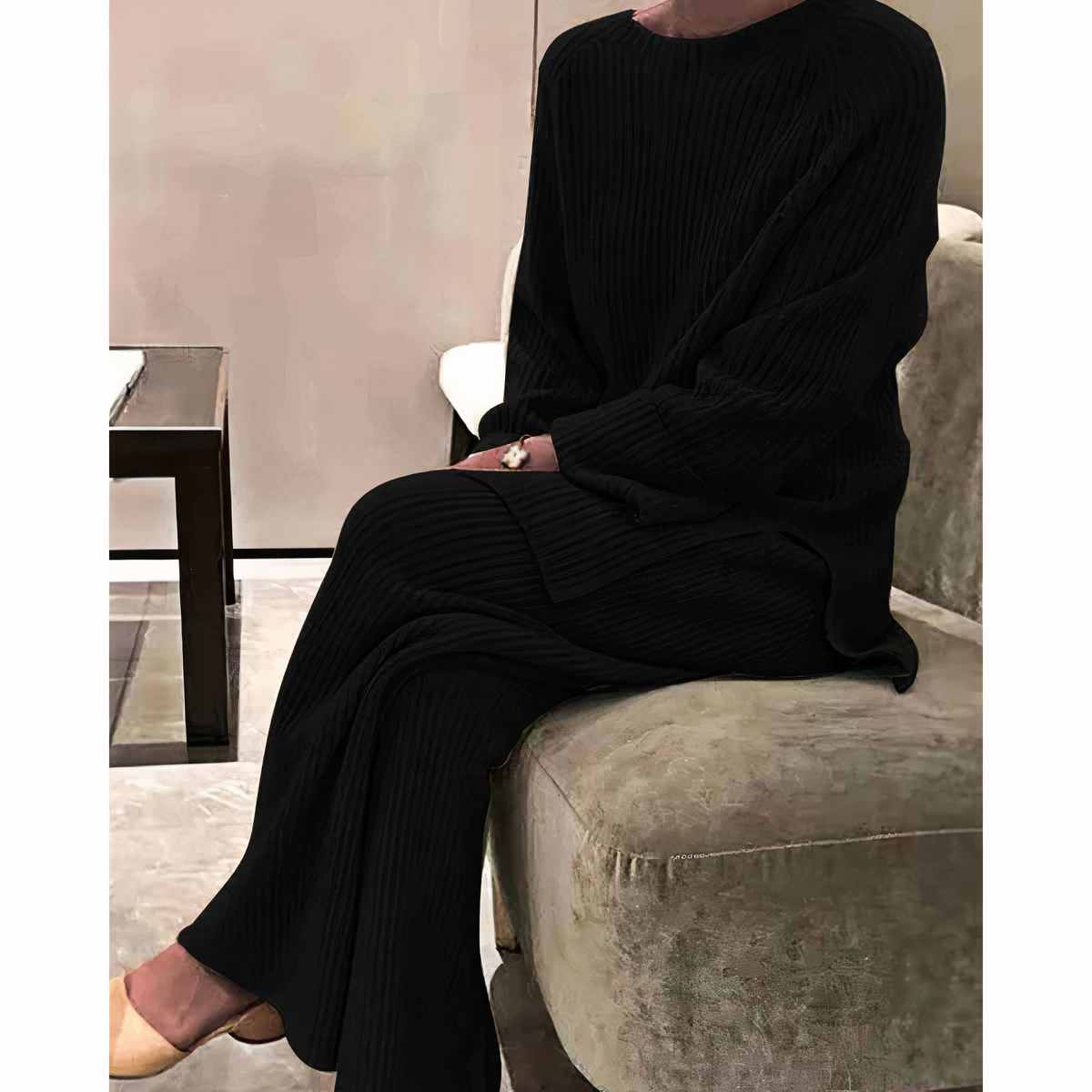Adriana – Set Casual Donna Maglione e Pantaloni Nero
