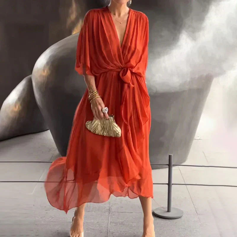 Alba - Abito elegante e confortevole Arancione