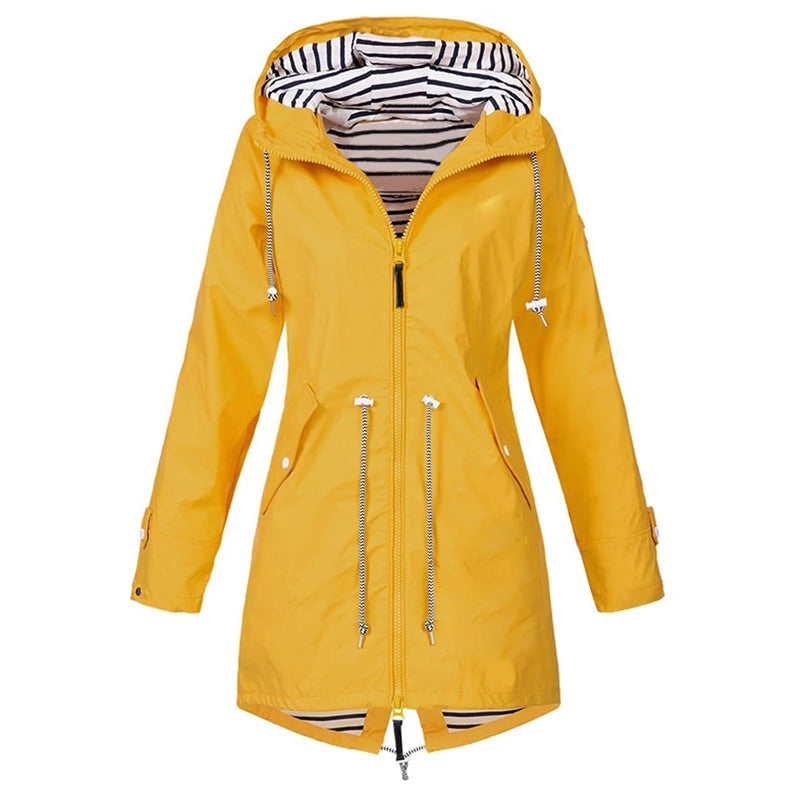 Alessia – Giacca Impermeabile Leggera da Donna Outdoor Giallo