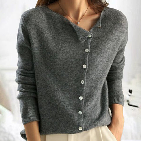 Anila – Maglia Elegante da Donna a Maniche Lunghe Grigio
