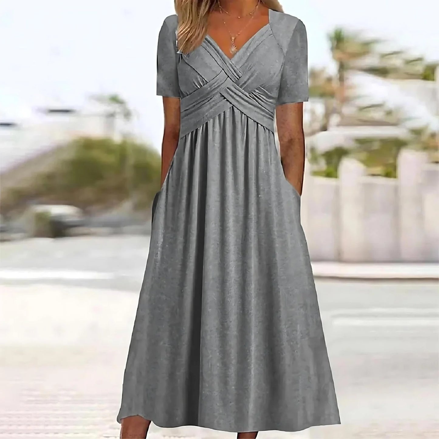 Annagrazia - Maxi abito alla moda Grigio