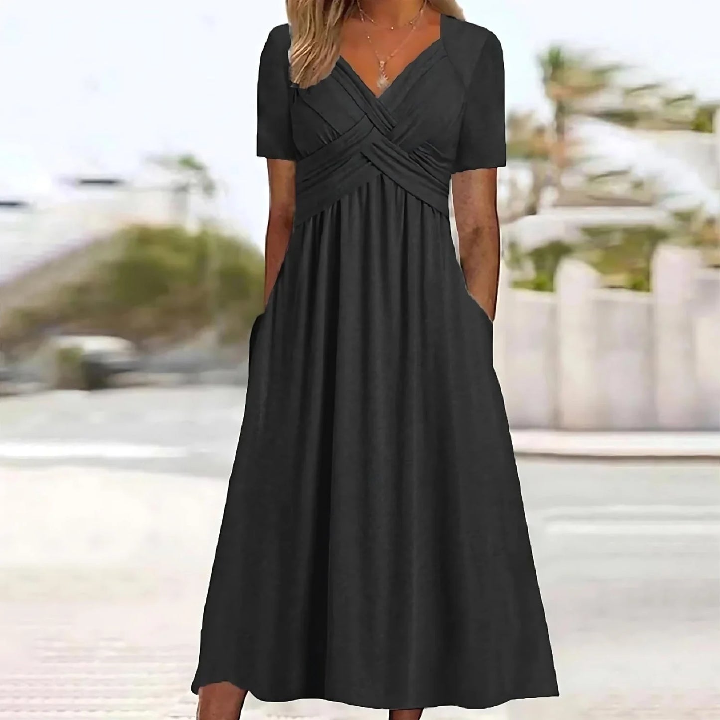 Annagrazia - Maxi abito alla moda Nero
